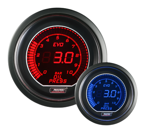 52mm Evo Electrical Oil Pressure Gauge-BAR