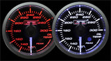 2-1/16" Premium White pointer Clear Lens Amber/White Oil Temperature Gauge-