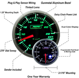 2-1/16" Green/White Premium EGT Gauge